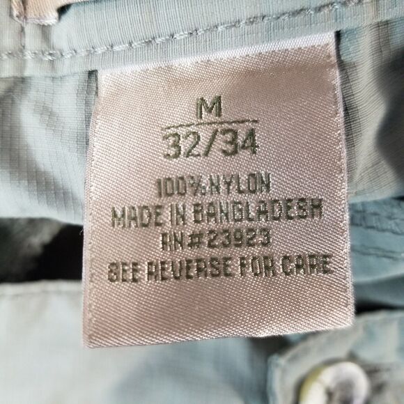 Rugged Earth cargo pants shorts combo convertible men's medium green lightweight - Picture 15 of 15